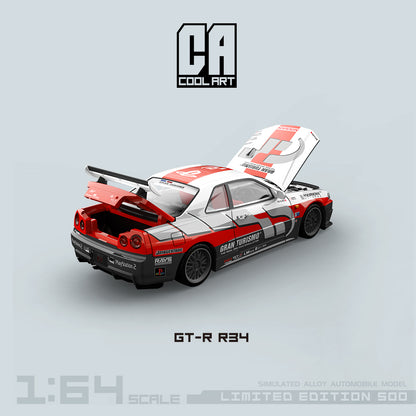 Đuôi xe GT-R R34 Racing Car Decals Cool Art