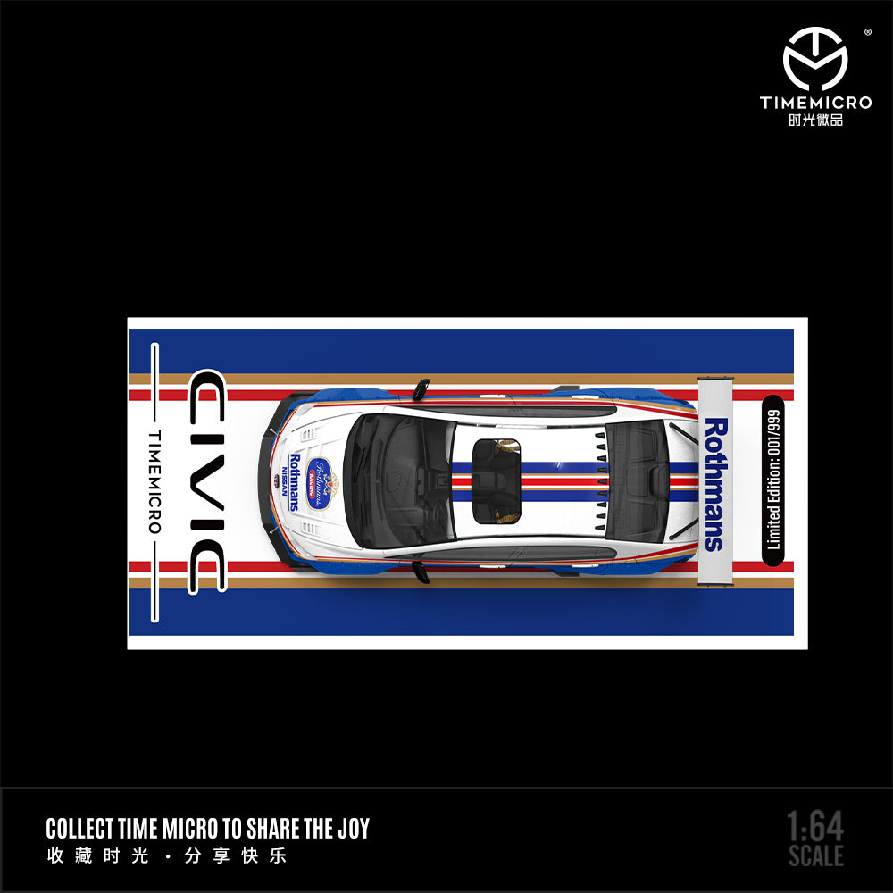 Honda Civic Rothmans No. 1 Time Micro nhìn từ bên hông