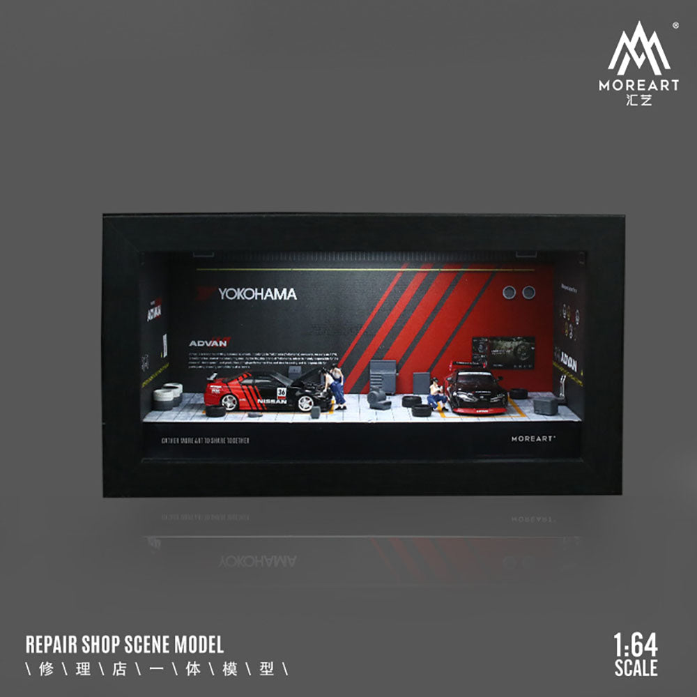Tổng quan diorama Advan Repair Shop tỉ lệ 1:64