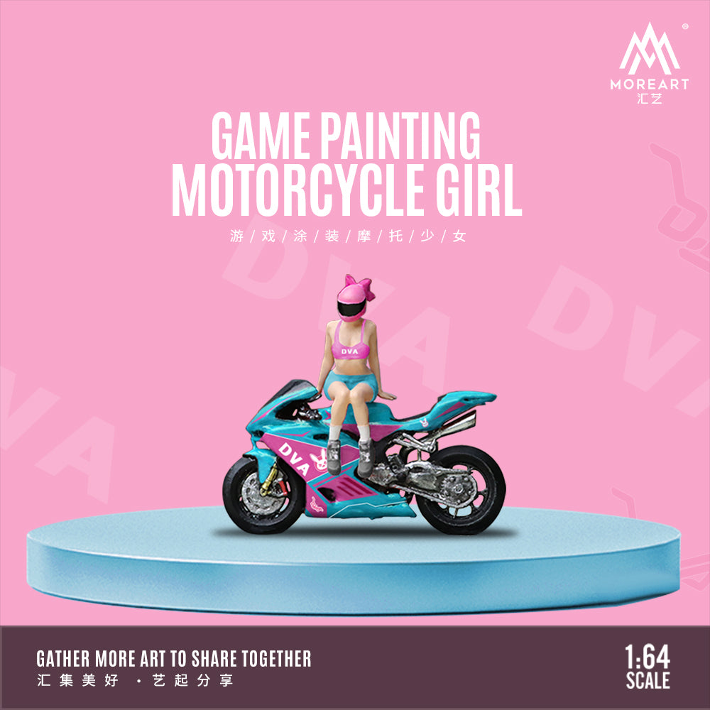 Mô hình diorama MOREART Motorcycle Girl 1:64 tổng thể