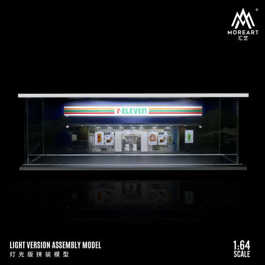 Diorama MOREART 7-Eleven 1:64, góc nhìn tổng thể