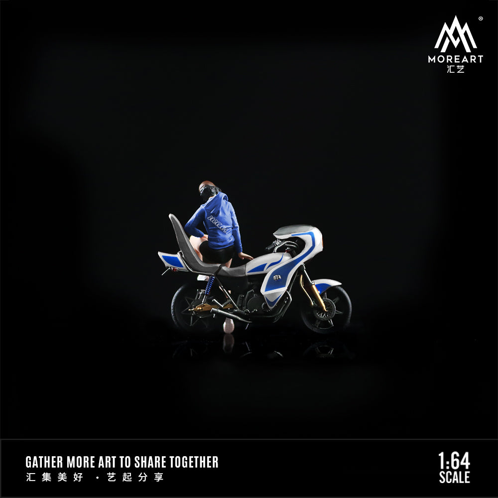 Mô hình diorama Bosozoku Blue Lace Motorcycle Doll Set búp bê