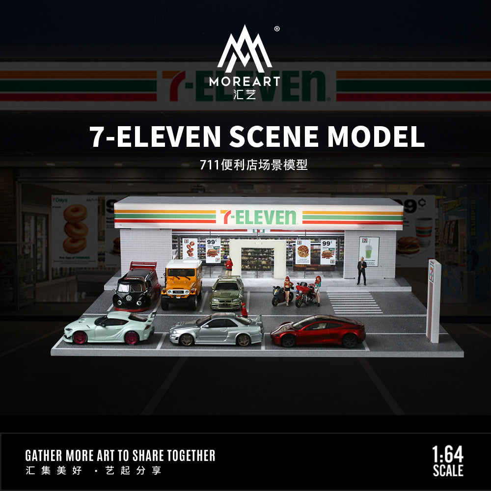 Mô hình diorama 7-Eleven MoreArt góc tổng quan