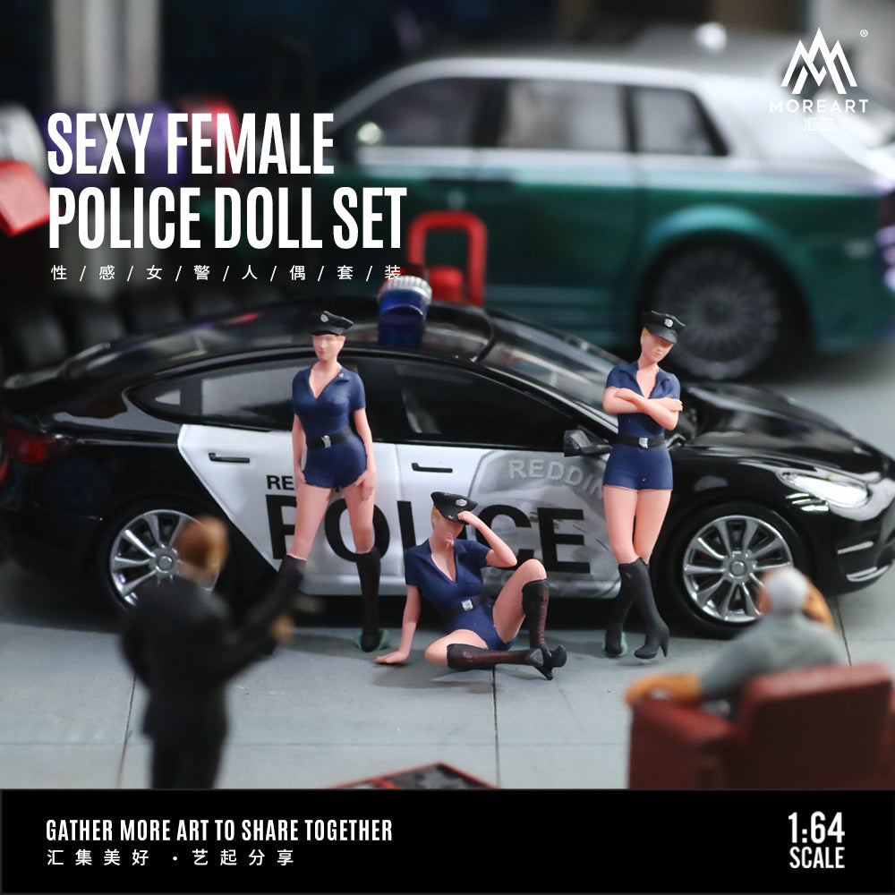 Toàn cảnh diorama Sexy Female Police Officer của MOREART