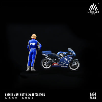 Mô tô Honda Racing Blue góc trước
