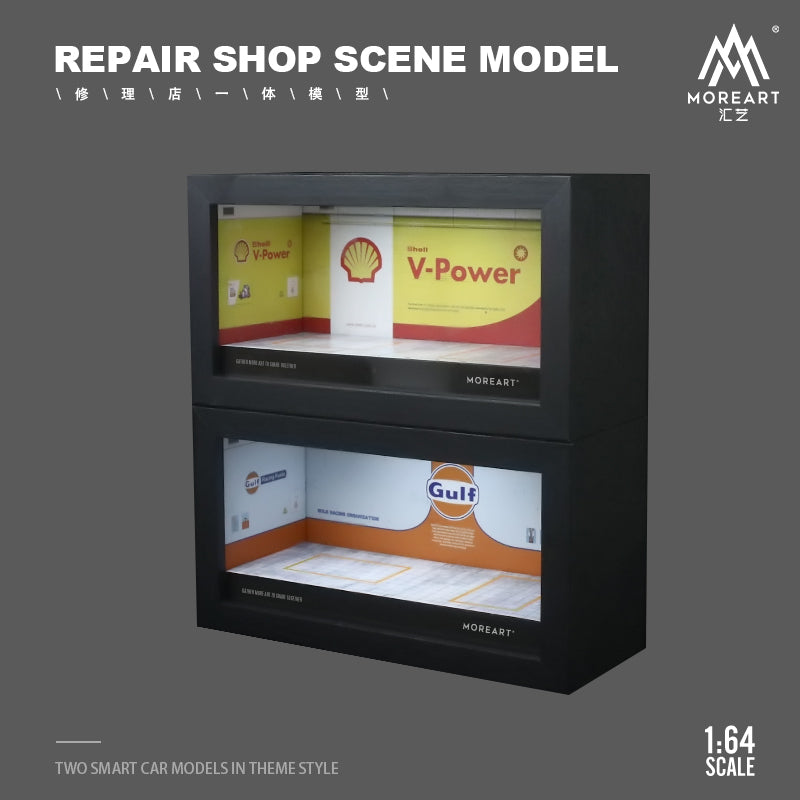 Góc trái diorama MOREART Shell Oil 1:64