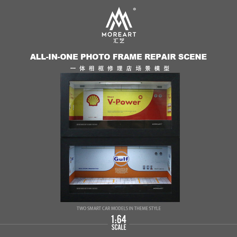 Góc phải diorama MOREART Shell Oil 1:64