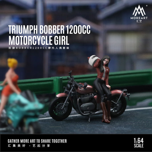 Mô hình diorama Triumph Bobber 1200CC MOREART góc trước