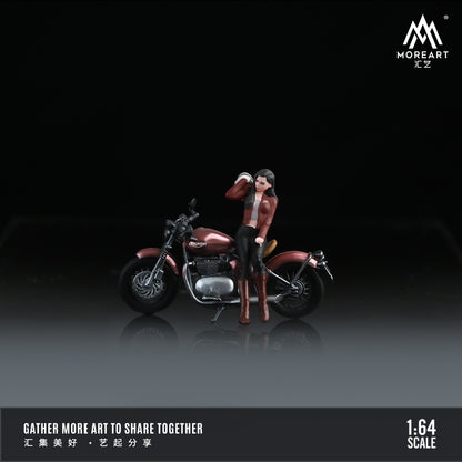 Mô hình diorama Triumph Bobber 1200CC MOREART với figure