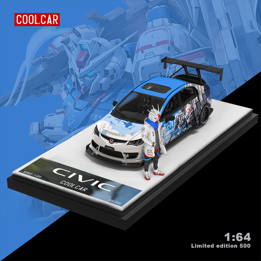Góc trước xe Honda Civic độ Blue Mecha của Cool Car