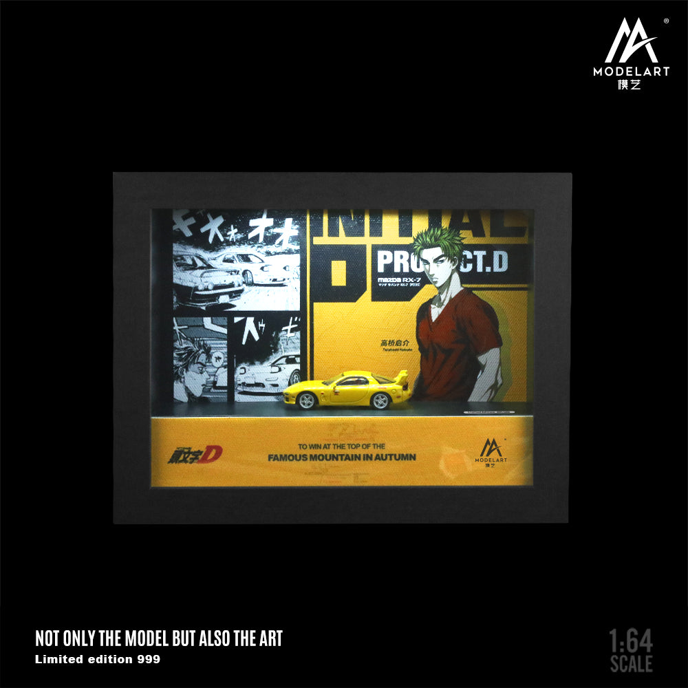 Góc trước xe Mazda RX-7 Yellow của Model Art