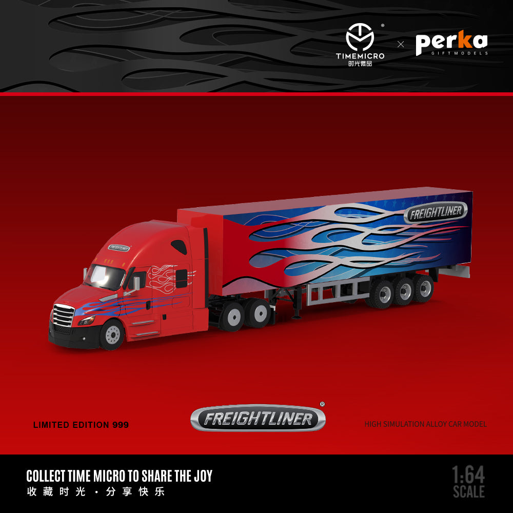 Mặt trước xe Container Freightliner Flame Paint Time Micro 1:64