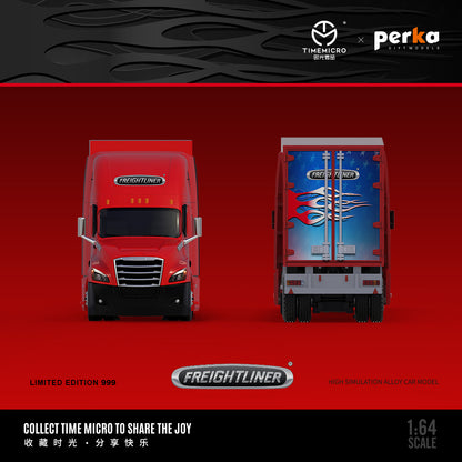 Góc nghiêng xe Container Freightliner Flame Paint Time Micro 1:64