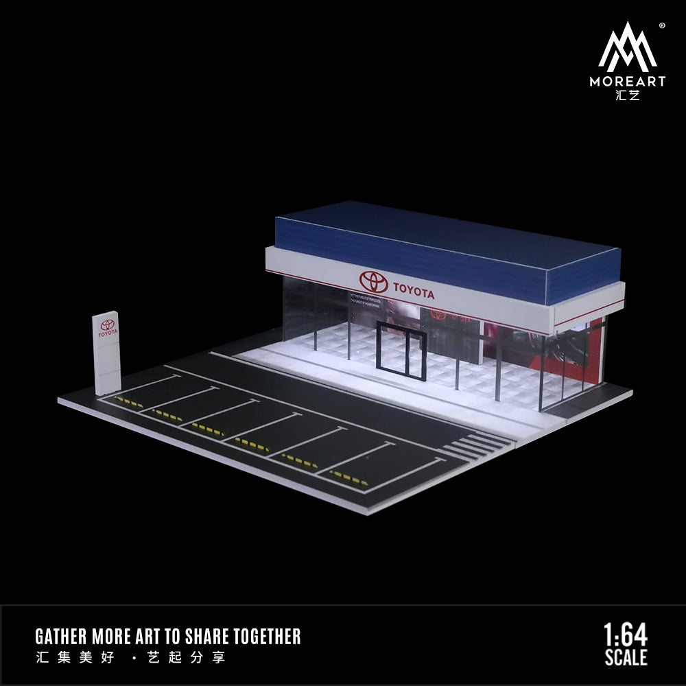 Chi tiết xe trưng bày diorama Toyota 4S Store