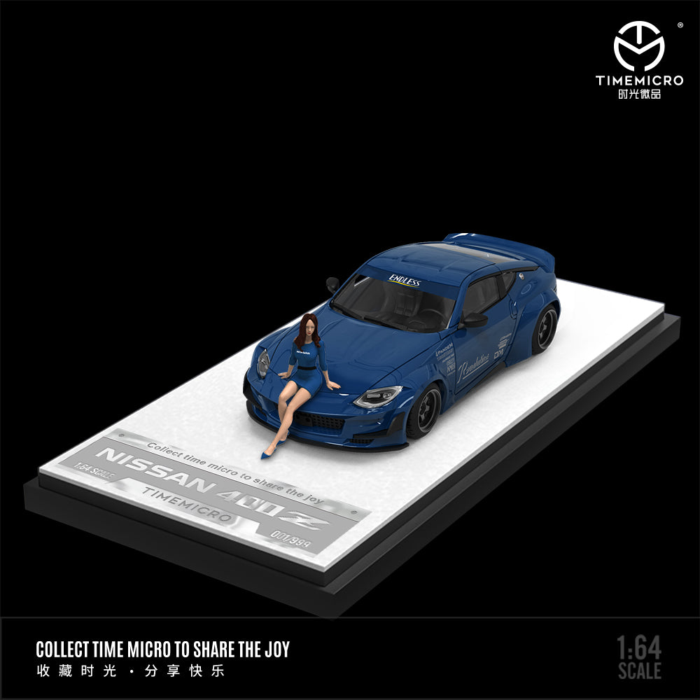 Góc trước xe Nissan 400Z Blue 1:64