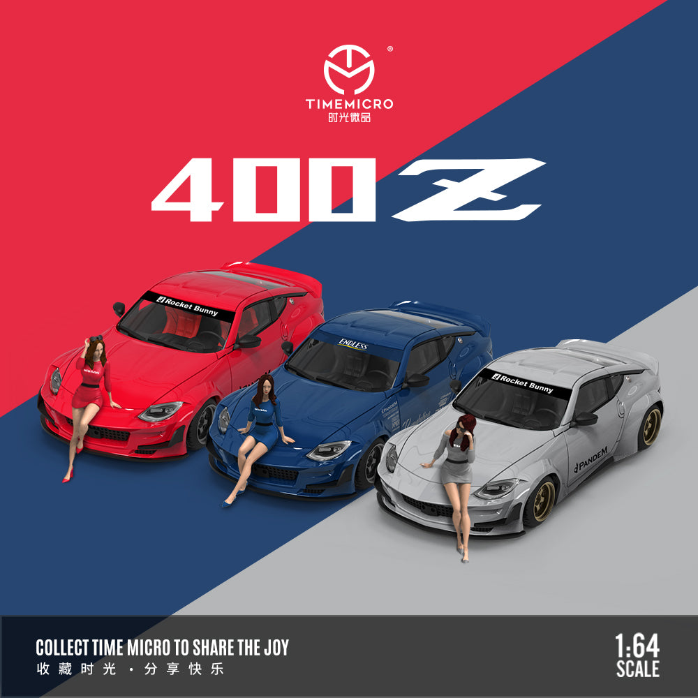 Đuôi xe Nissan 400Z Blue 1:64