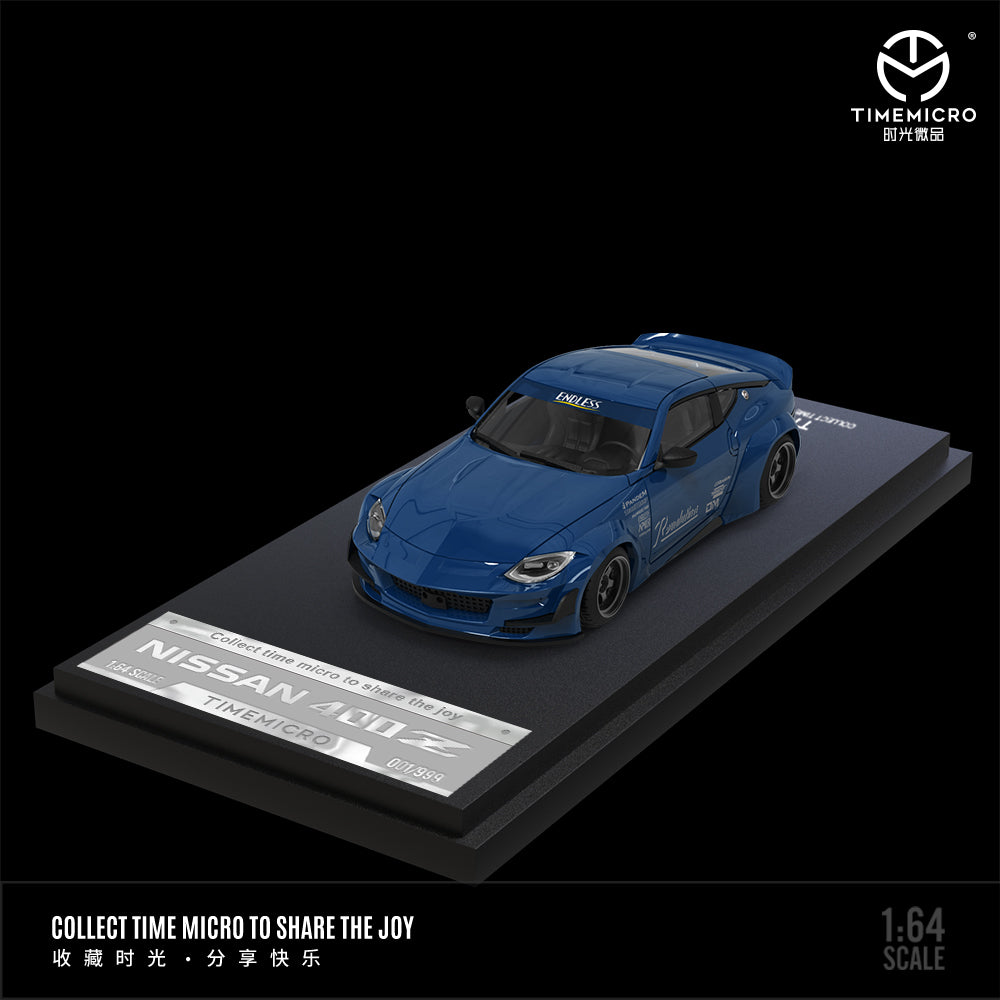 Góc trước xe Nissan 400Z Blue 1:64