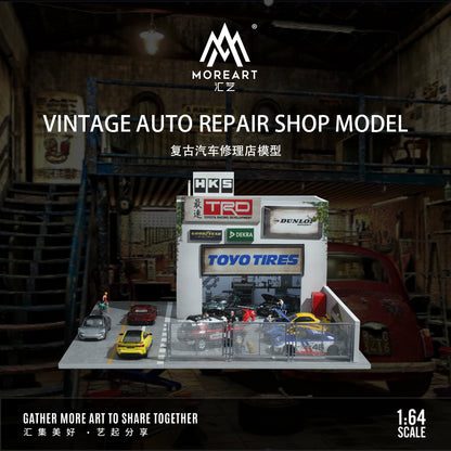 Toàn cảnh diorama Retro Car Repair Shop
