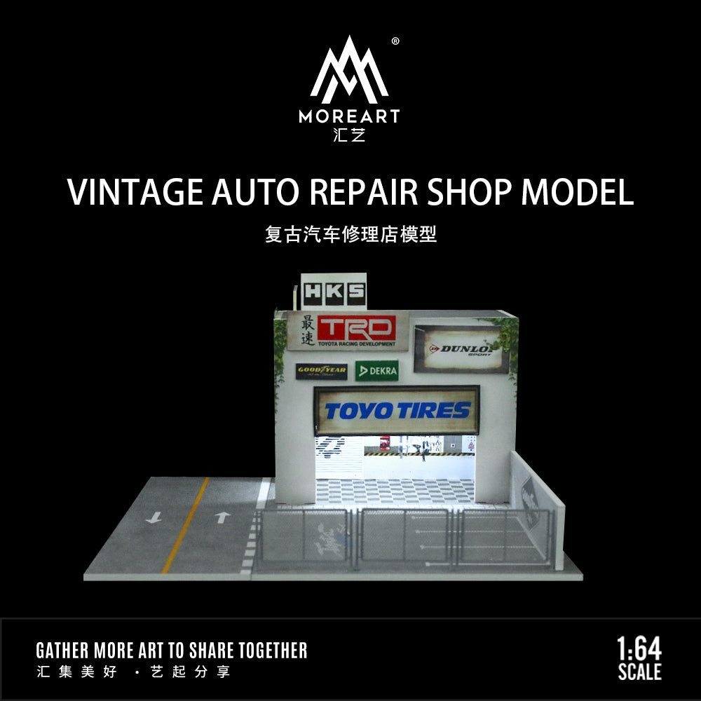 Vỏ hộp diorama Retro Car Repair Shop MoreArt