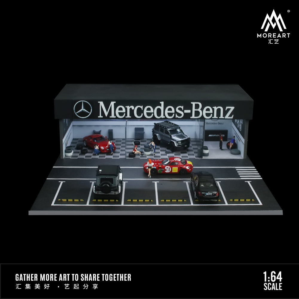 Diorama Mercedes-Benz Shop Lighting MoreArt 1:64