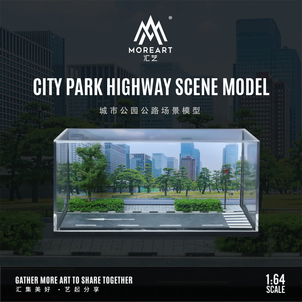 Mô hình diorama City Park Highway Scene MoreArt góc rộng