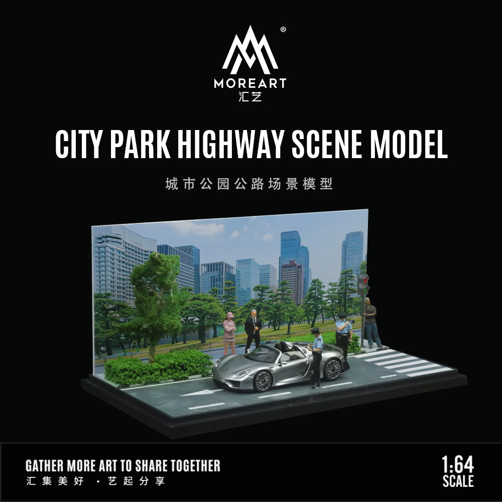 Cận cảnh đường cao tốc trong diorama City Park Highway MoreArt