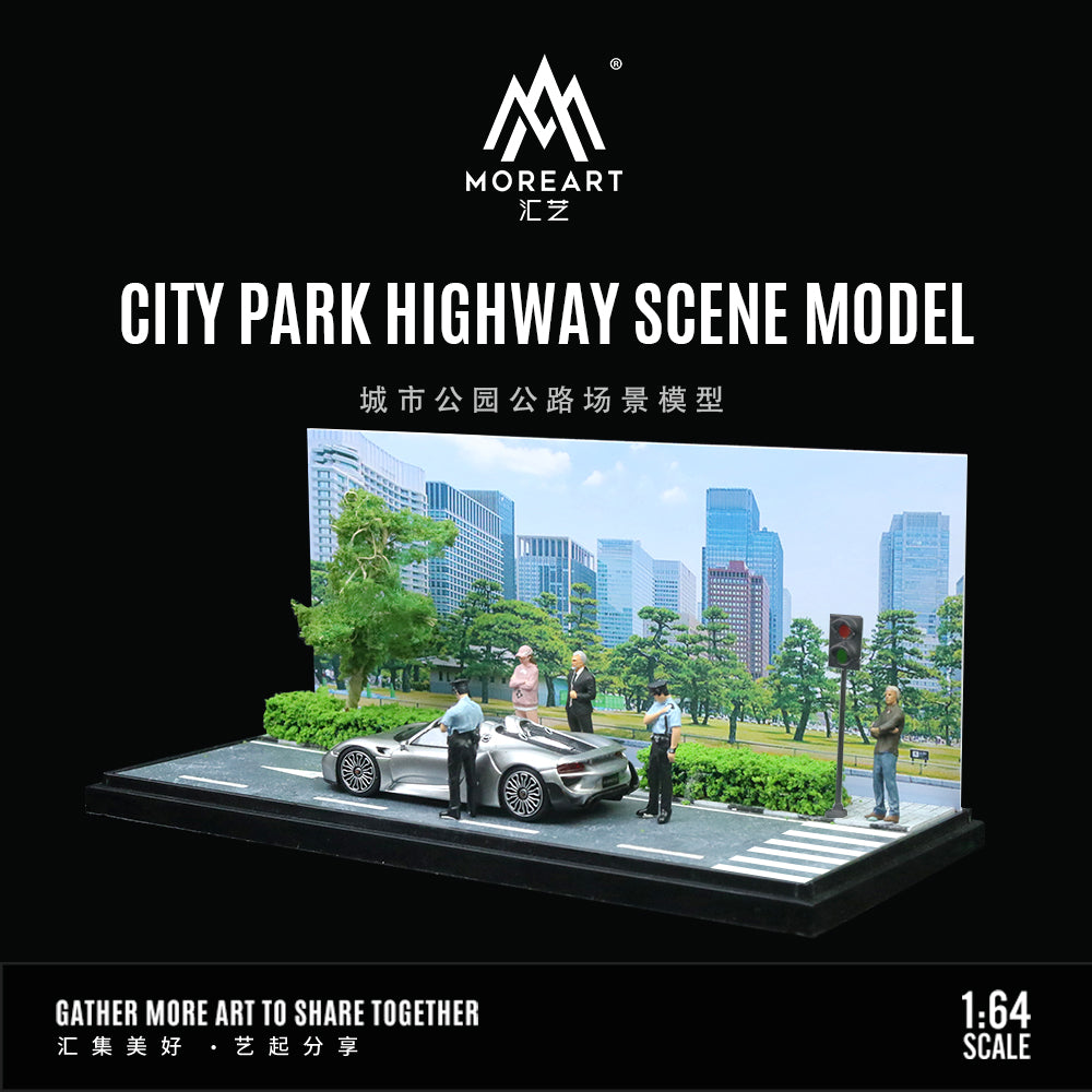 Chi tiết công viên và cây xanh diorama City Park Highway