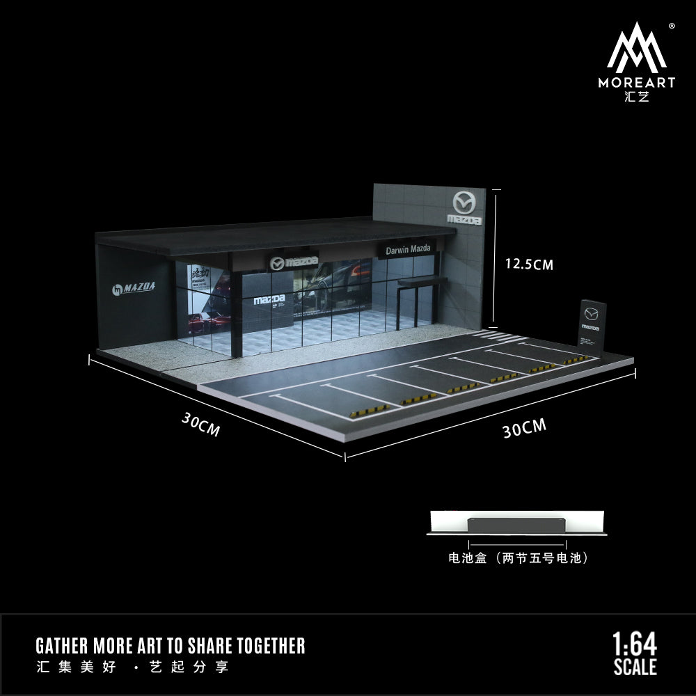Tổng quan diorama Mazda 4S Store 1:64