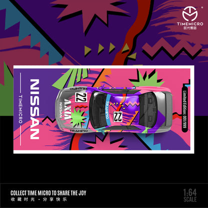 Mô hình Nissan GTR 32 AXIA 22 Silver với họa tiết ren