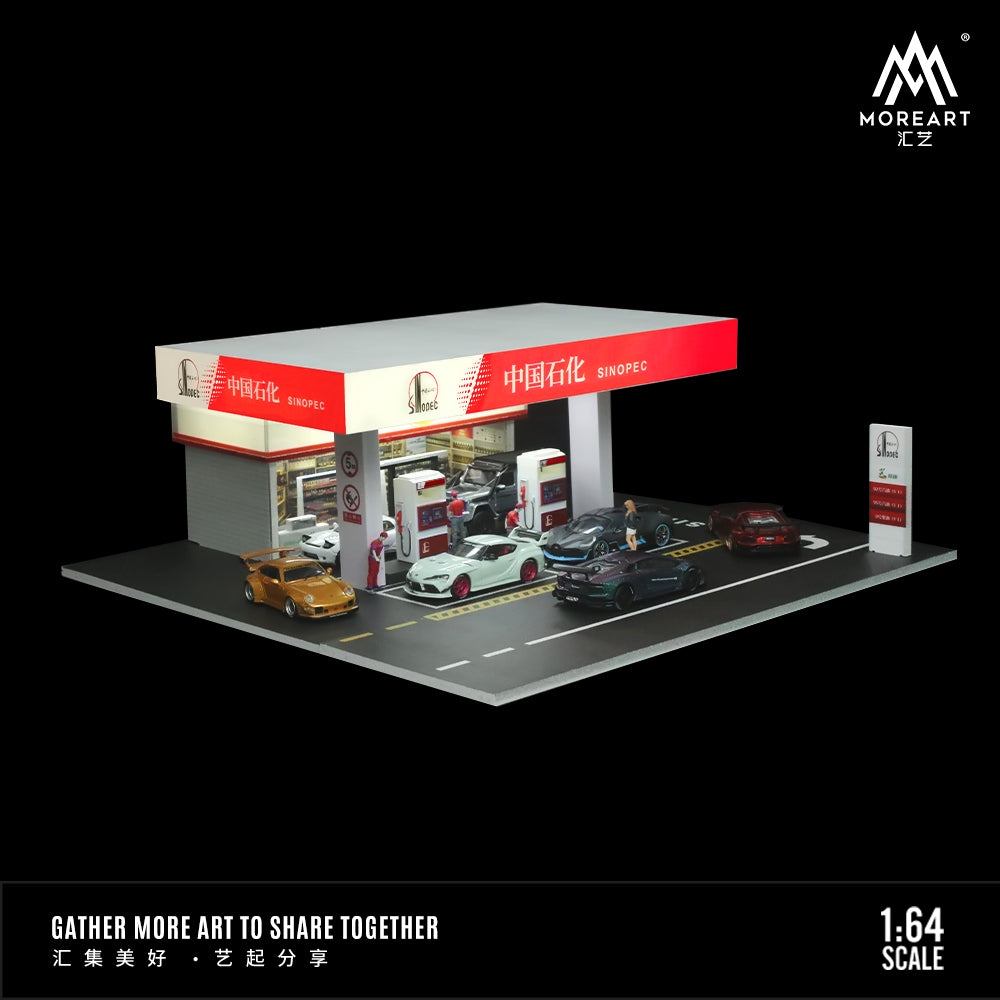 Các nhân vật trong diorama trạm xăng Sinopec