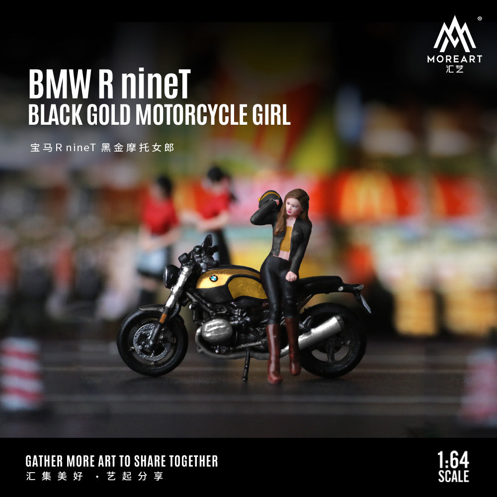 Góc nghiêng diorama BMW R nineT Motorcycle Girl MoreArt