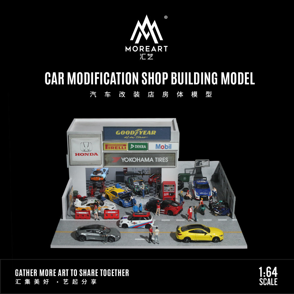 Góc nghiêng diorama Car Modification Shop MoreArt