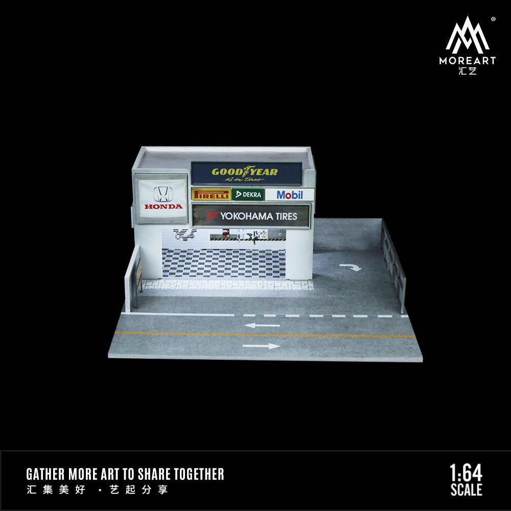 Diorama Car Modification Shop MoreArt có đèn