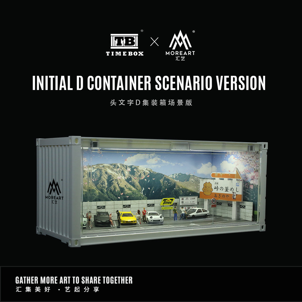 Mô hình diorama Initial D Container Time Box góc nghiêng