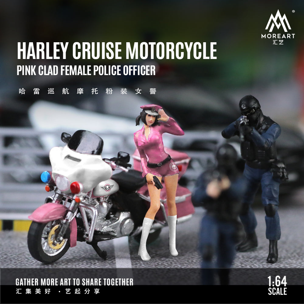 Mô hình diorama Harley Cruiser MoreArt 1:64 góc trước