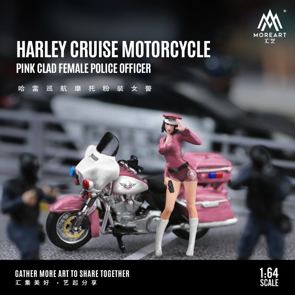Mô hình diorama Harley Cruiser MoreArt 1:64 góc nghiêng