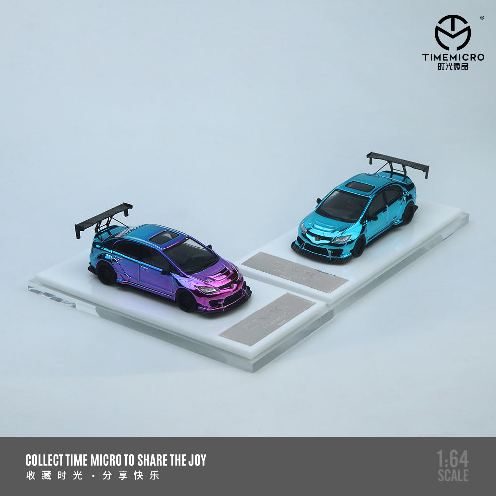 Đuôi xe Honda Civic độ xanh dương Time Micro 1:64