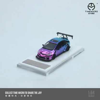 Góc trước xe Honda Civic độ tím xanh Time Micro 1:64