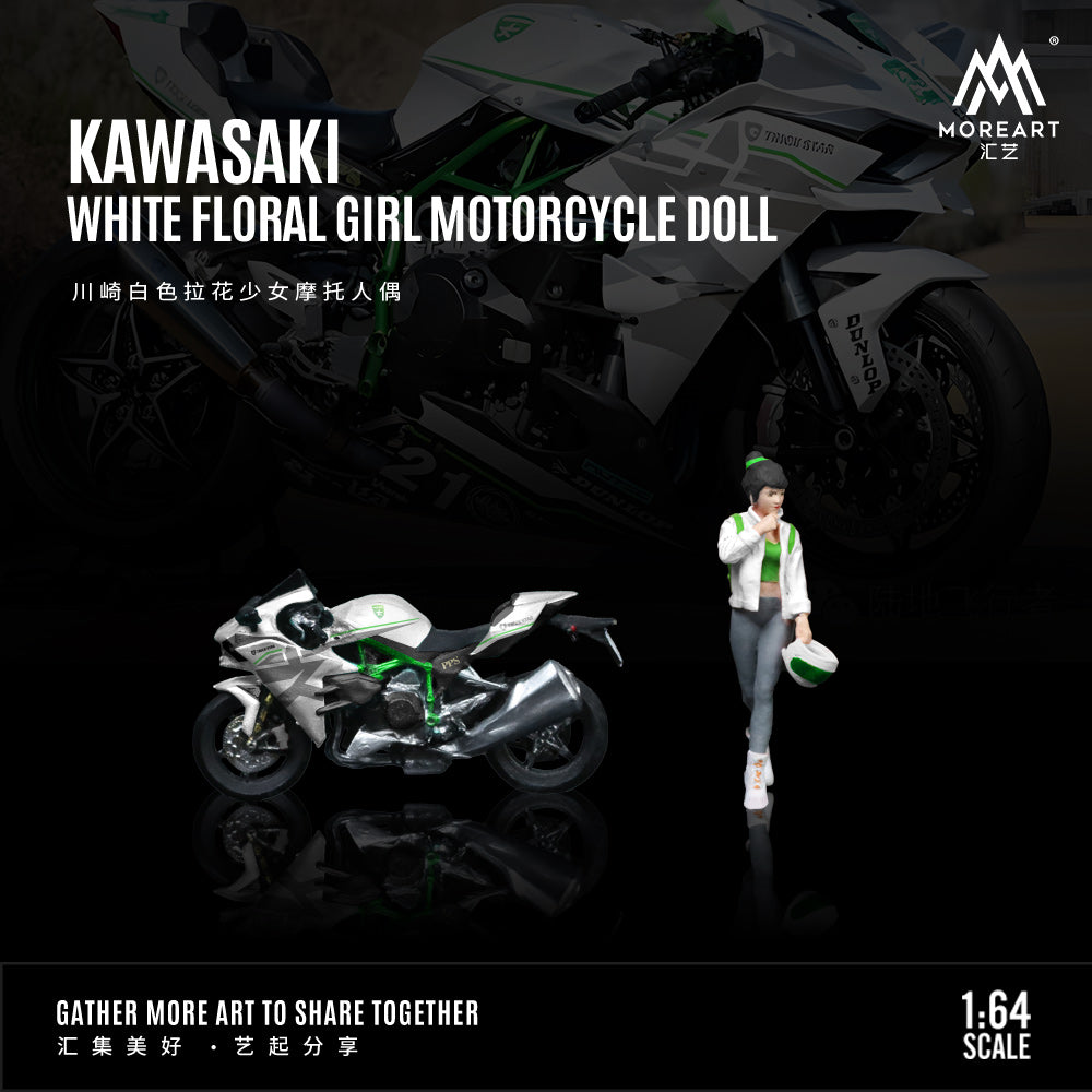 Tổng quan diorama Kawasaki White Lace Girl MoreArt 1:64