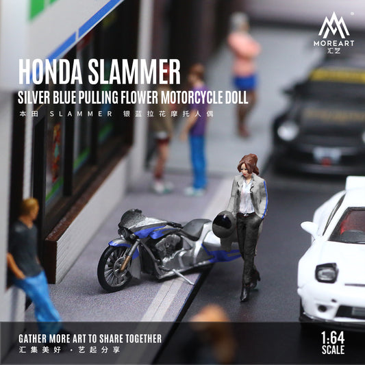 Mô hình diorama Honda SLAMMER màu bạc