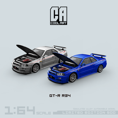 Nội thất xe GT-R R34 Cool Art tỉ lệ 1:64