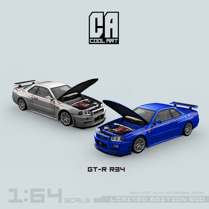 Vỏ hộp mô hình xe GT-R R34 Cool Art