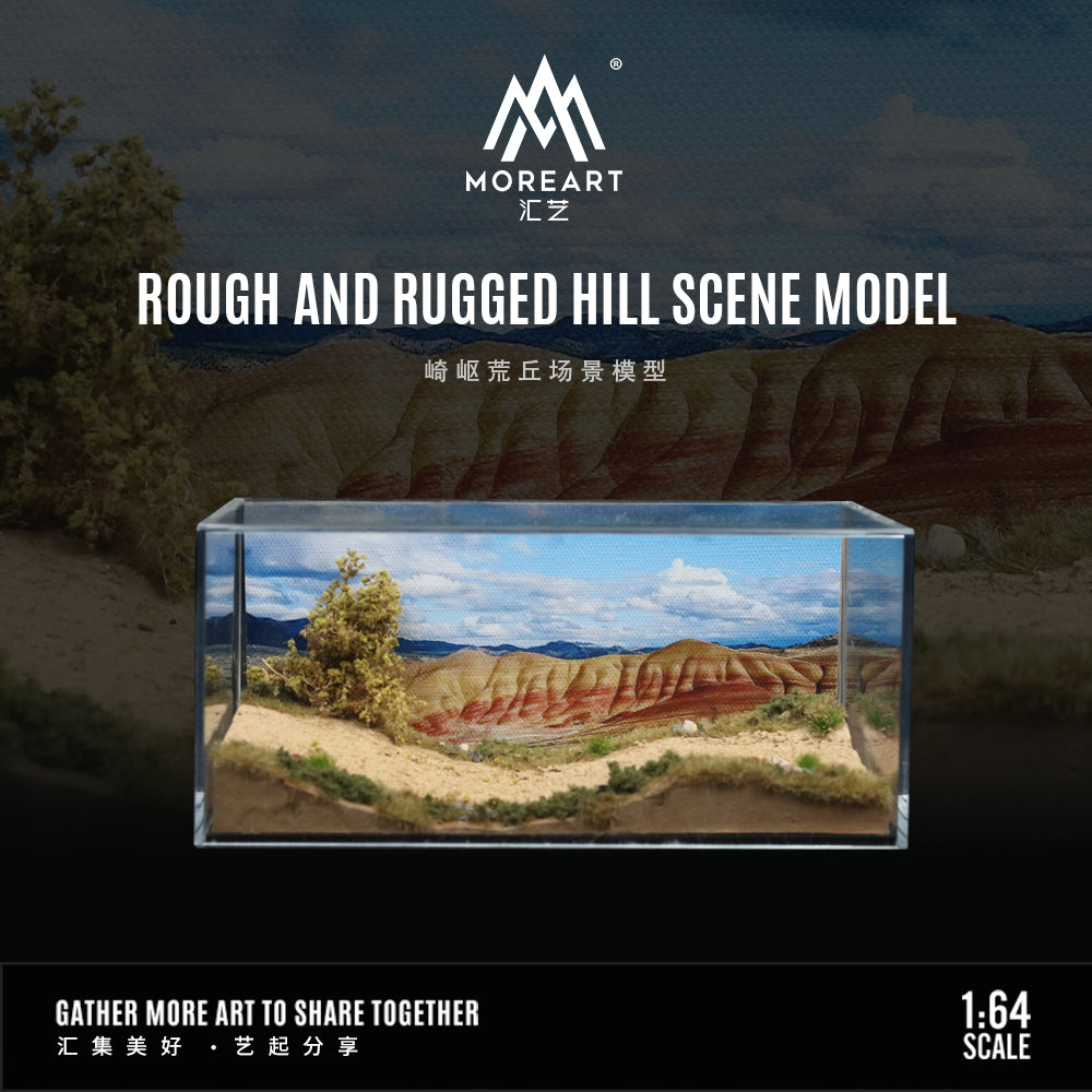 Mô hình diorama Rugged Hill Scene MOREART 1:64 góc tổng quan