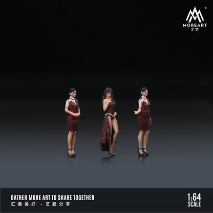 Góc nghiêng diorama Waitress