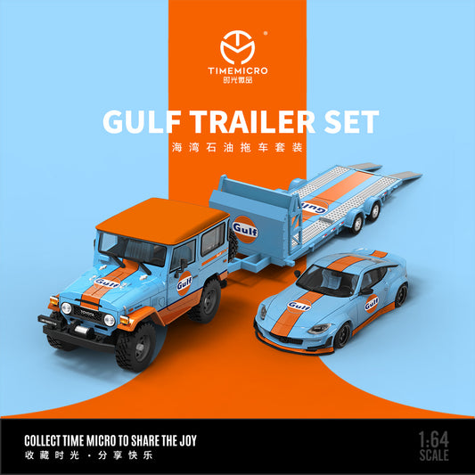 Mô hình xe TIME MICRO 1:64 Gulf Oil Trailer Kit