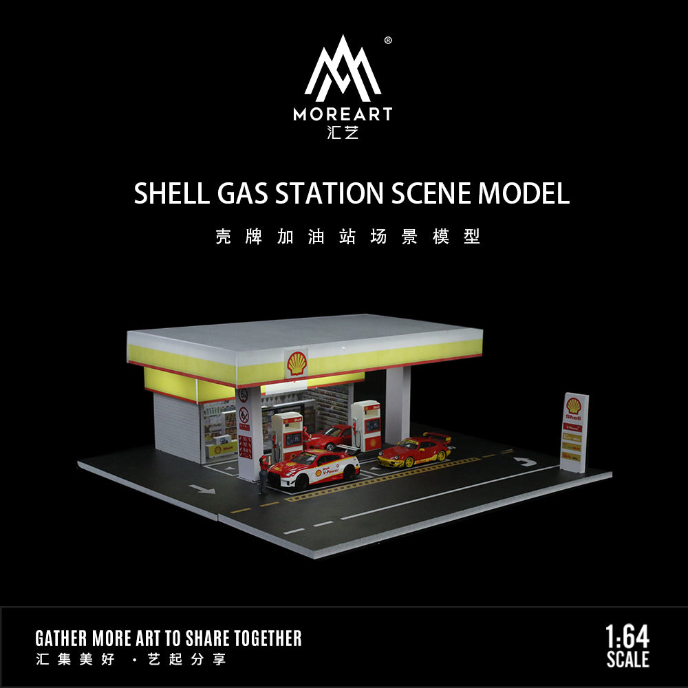 Góc trước Diorama Shell Gas Station MoreArt