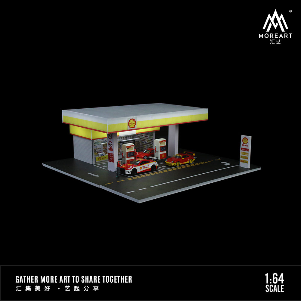 Bao bì hộp đựng Diorama Shell Gas Station MoreArt