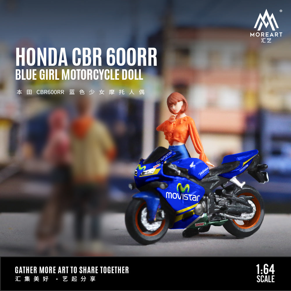Mô hình Honda CBR600RR Blue Girl MoreArt góc trước