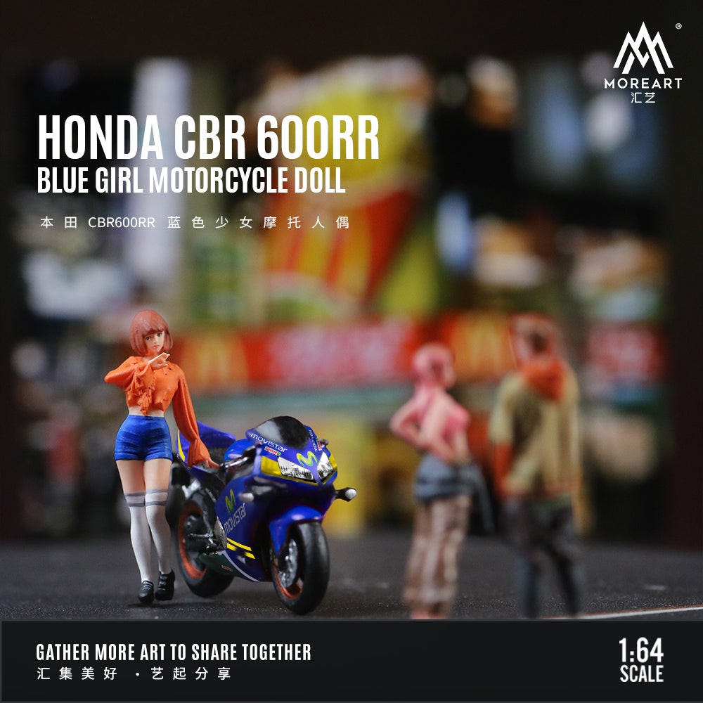 Mô hình Honda CBR600RR Blue Girl MoreArt góc nghiêng