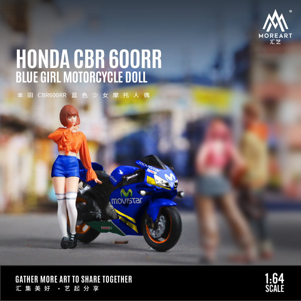 Búp bê và xe Honda CBR600RR Blue Girl MoreArt